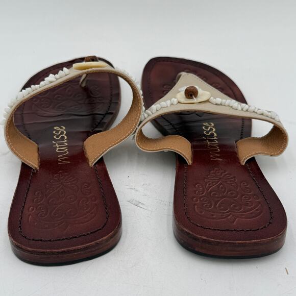 Matisse Women's Leather Beaded Sandals Size 6 - Picture 5 of 8